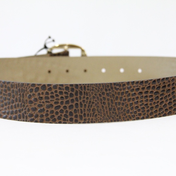 Birkenstock Brown Leather Belt NEW Women sz 32 Classic style gator main image 2